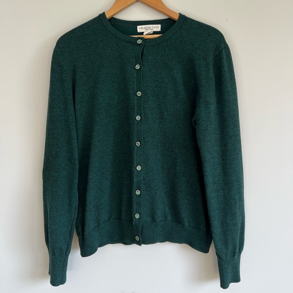 Melrose Chic New York Emerald Green Button Up Cardigan - Picture 2 of 6